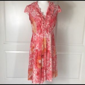 Adrianna Papell silk chiffon dress Size 10